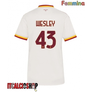 AS Roma Wesley Franca #43 Seconda Maglia Femmina 2026-27 Manica Corta AS Roma Wesley Franca #43 Seconda Maglia Femmina 2026-27 Manica Corta